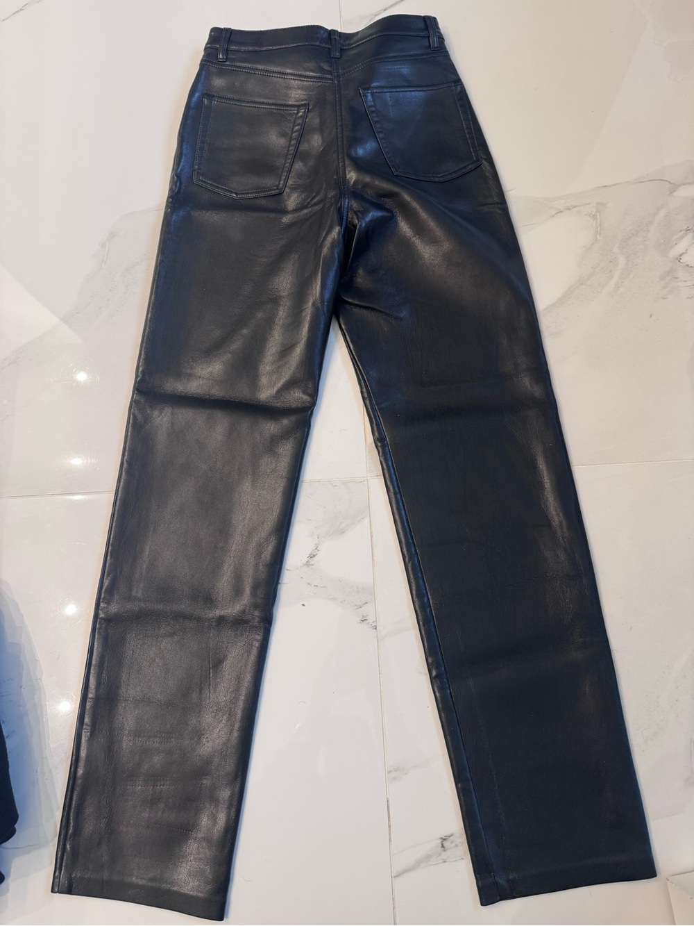 Wilfred Black Faux Leather High-Rise Pants